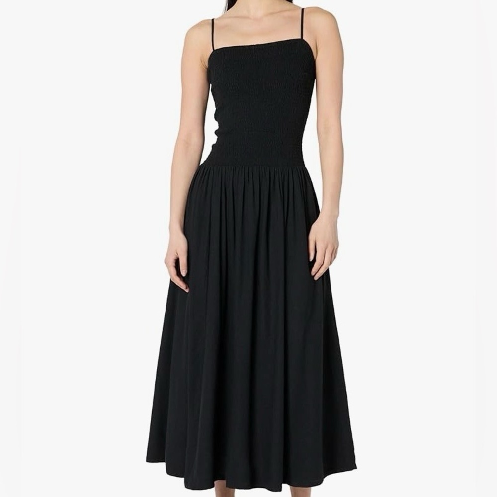 The Drop brand,Black Smocked Bodice Spaghetti Strap Dress,new in bag, medium